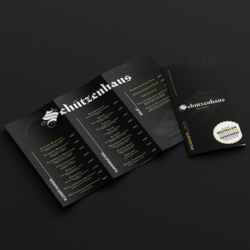 Menükarte für Schützenhaus Denkingen